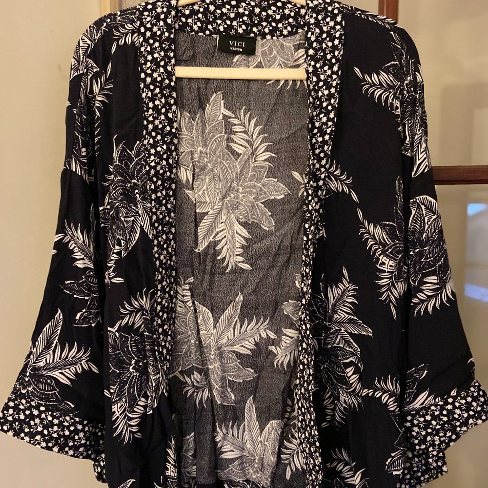 VICI Floral Wrap Blouse